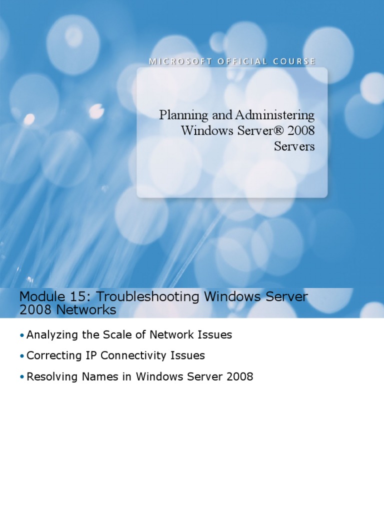 6430A - 15 Troubleshooting Networks | PDF | Ip Address | Computer Network