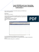 RJ45 Ethernet Port MODEM Pool Uses Operating Instructions