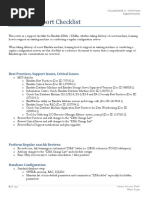 Exadata Support Checklist