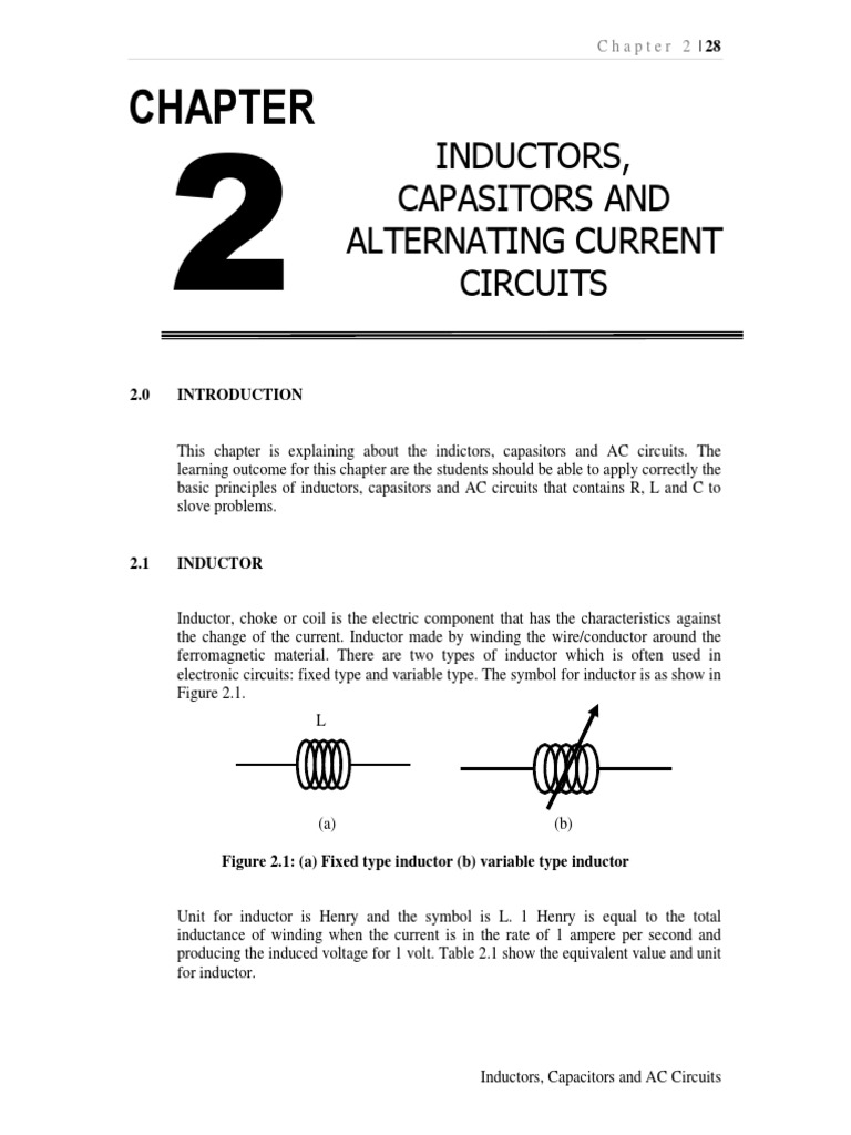 Inductors, Capacitors, and AC Circuits | PDF