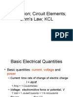 Circuit Elements, Ohm's Law, KCL