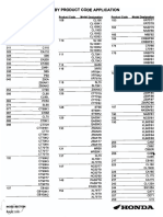 Honda Product Codes