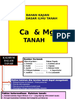 DASAR ILMU TANAH Ca DAN MG TANAH