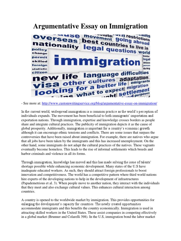 immigration problem essay