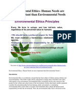 Environmental Ethics - Human Needs Are More Important Than Environmental Needs PDF