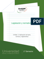 Unidad 3. Aplicacion de Leyes, Normas y Reglamentos