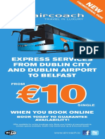 Express Services From Dublin City and Dublin Airport To Belfast