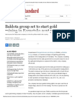 Baldota Group Set to Start Gold Mining in Karnataka Next Year _ Business Standard News