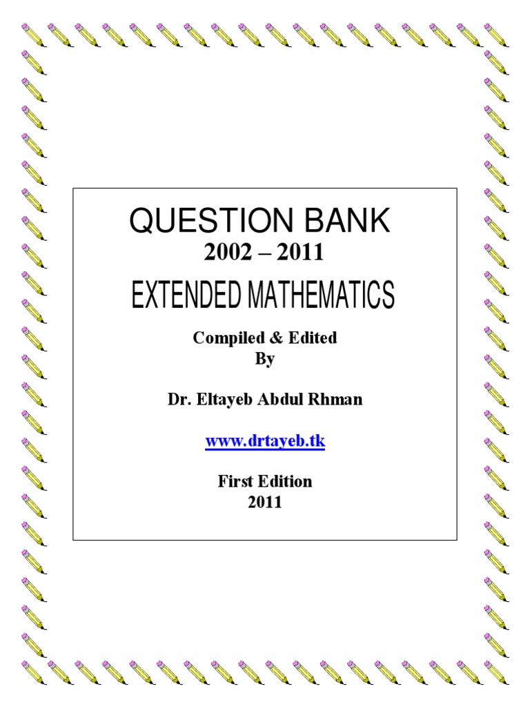 Maths Question Bank 0580 | PDF | Circle | Triangle