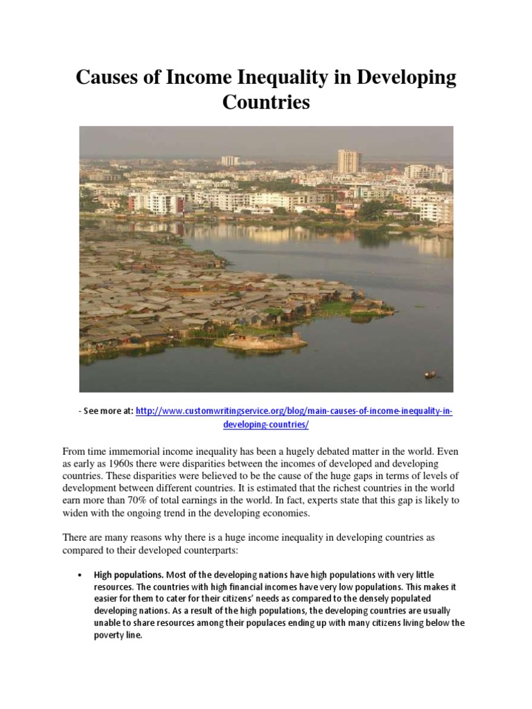 Causes of Income Inequality in Developing Countries PDF | PDF ...