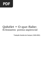 QOHETLET, O Eclesiastes