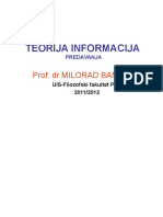 TEORIJA INFORMACIJA-predavanja