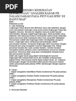 Download Analisis Resiko Kesehatan Lingkungan by sucirahmalai SN310761131 doc pdf