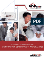 Guidelines for Implementing Contractor Development Programmes
