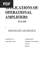 Download application of op amp by xxkkass SN31076235 doc pdf