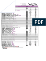 Price List 2016 04 25 Wow + Foto All