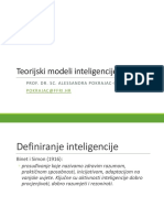 Teorijski Modeli Inteligencije