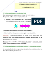 Influence Electrostatique Et Condensateurs