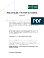 Instrucciones Documentos A Evaluación Ante La Comisión Académica