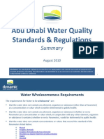 Abu Dhabi Water Quality Standards & Regulations