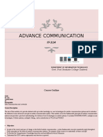 Advance Communication: Govt. Post Graduate College Chakwal
