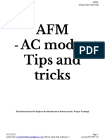 AFM AC Mode - Tips and Tricks: This Manual Does Not Replace The Manufactures Manual And/or Proper Training!
