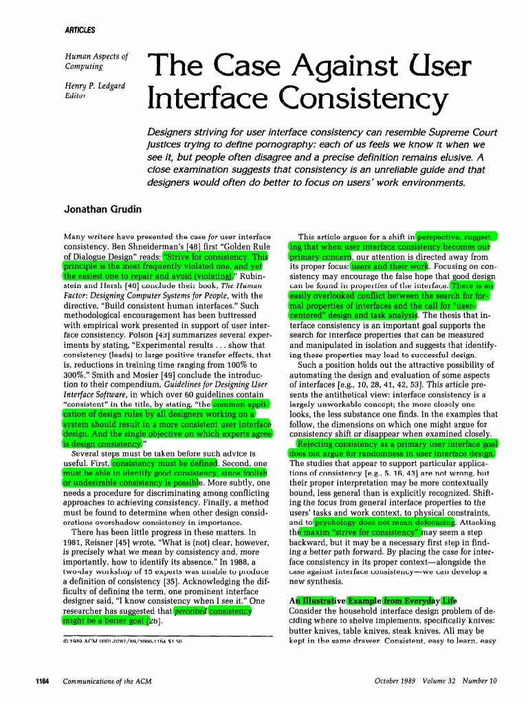 The Case Against User Interface Consistency | PDF | Computer Keyboard ...