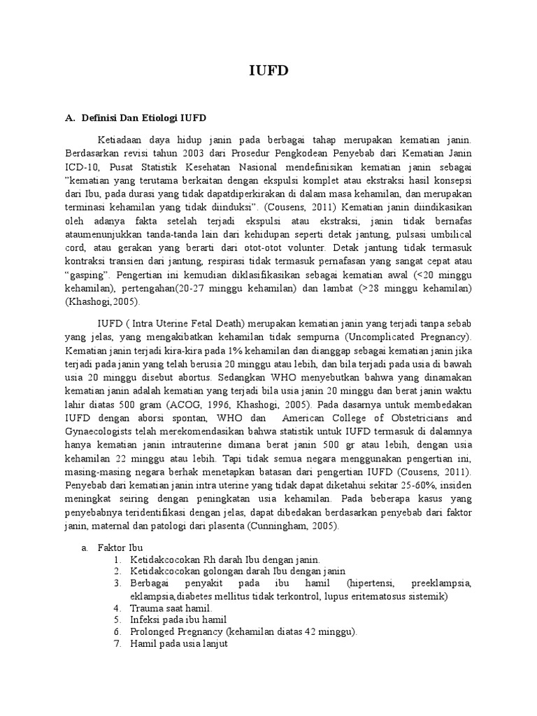 Definisi dan Etiologi IUFD | PDF