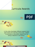 extra curricula awards