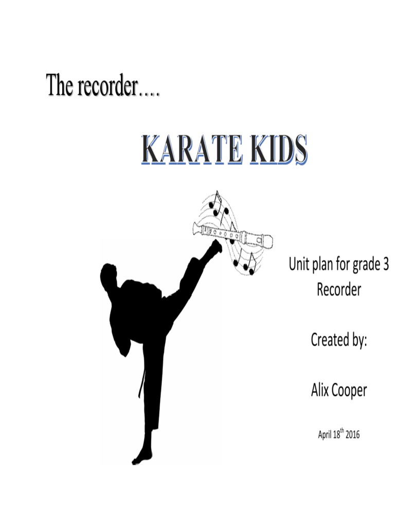 recorder karate kids unit plan Recorder (Musical Instrument