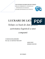 Lucrare Licenta - Aplicatie Web Cu Baze de Date - Gestionare Logistica