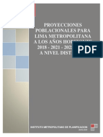 2.10 Lima Metropolitana Tendencias de Crecimiento Poblacional. Estimaciones y Proyecciones Segun Provincias y Distritos Al Ano 2035