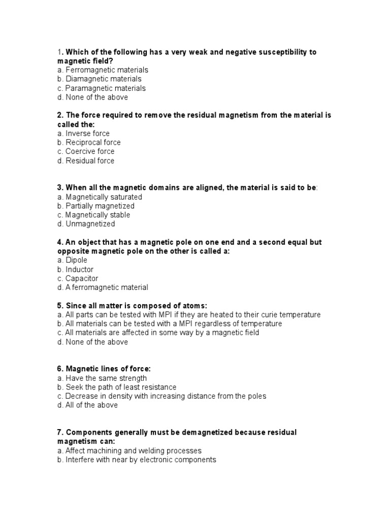 Abs Mpi Test | PDF | Magnetic Field | Magnetism