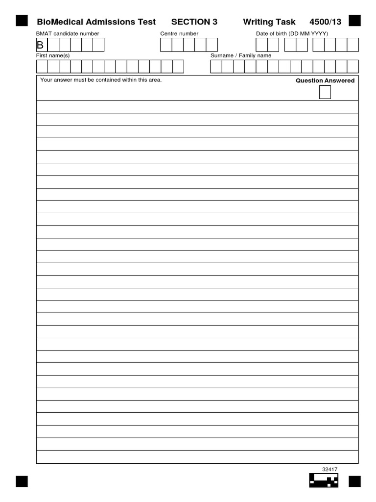 BMAT Section 3 Writing Task Guide | PDF