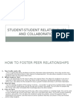 Student-Student Relationships and Collaboration