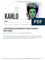 ¿Micromachismos_ Machismo Sin Más _ Proyecto Kahlo