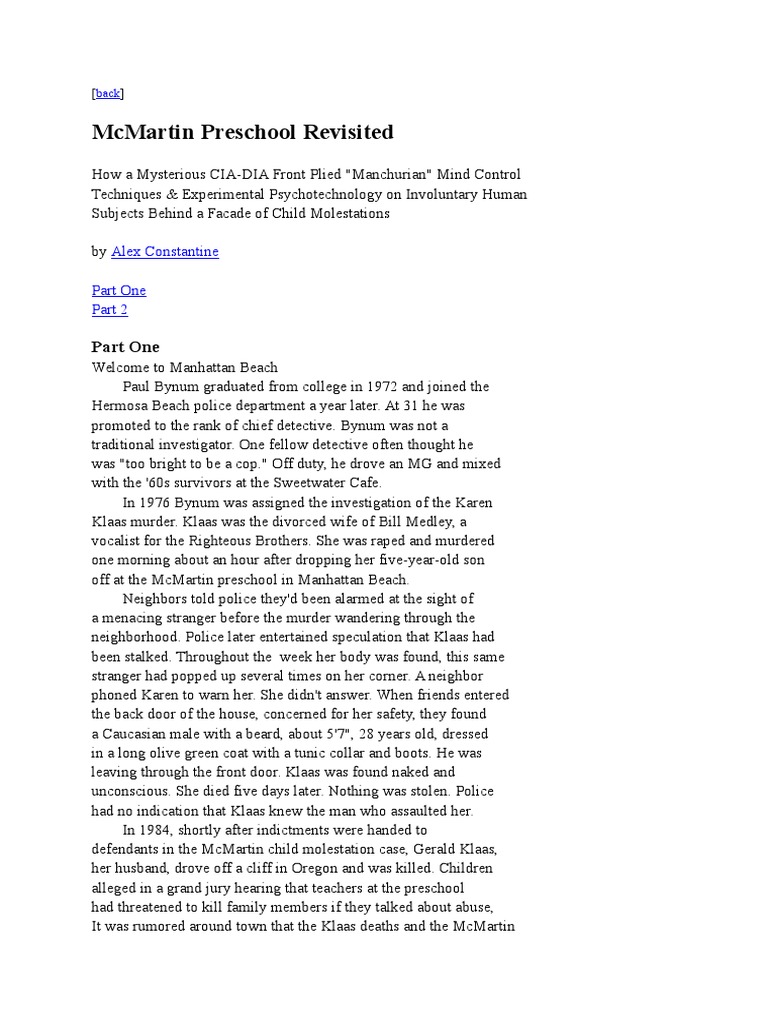 McMartin Preschool Revisited | PDF | Psychology | Abusive Behaviour