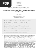 Hicks v. Guinness, 269 U.S. 71 (1925)