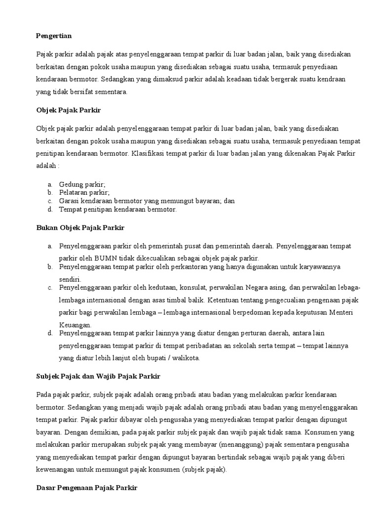 Pajak Parkir