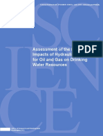 Assessment of The Potential Impacts of Hyraulic Fracturing For Oil and Gas On Drinking Water Resources