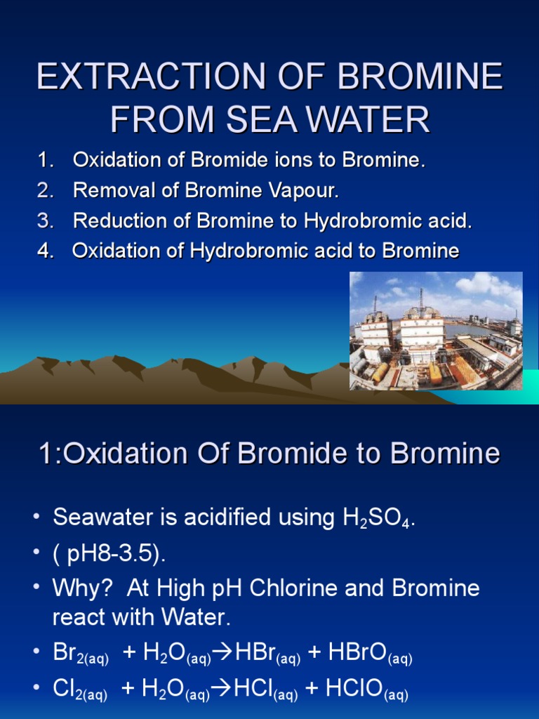 Extraction of Bromine From Seawater