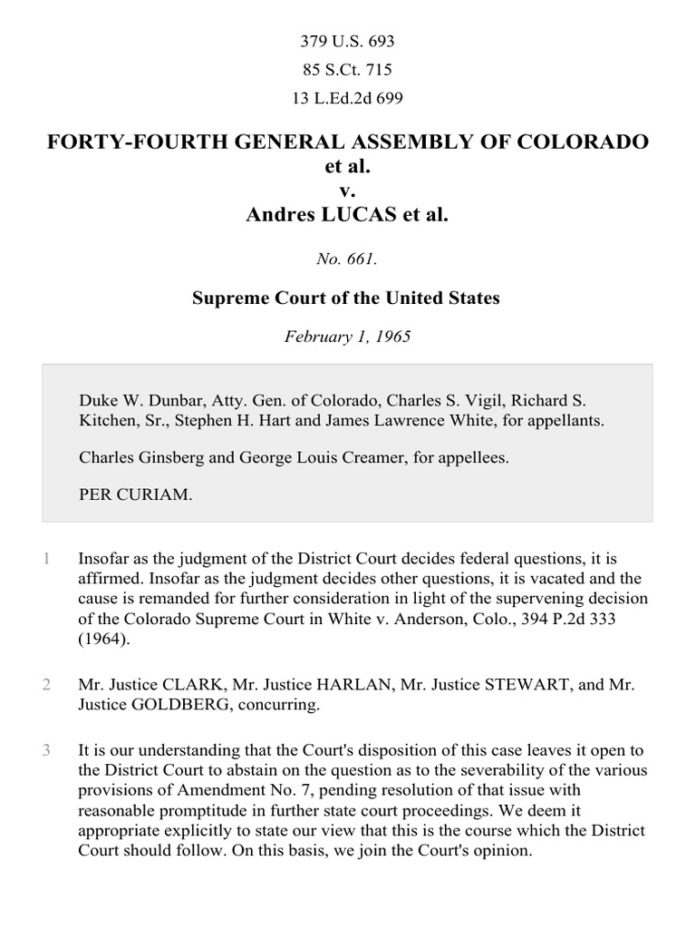 Supreme Court Ruling on Colorado Case | PDF