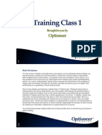 Optioneer Training Class 1 Slides