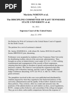 Marietta Norton v. The Discipline Committee of East Tennessee State University, 399 U.S. 906 (1970)