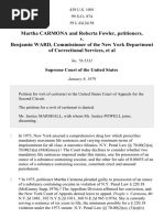Martha Carmona and Roberta Fowler v. Benjamin Ward, Commissioner of the New York Department of Correctional Services, 439 U.S. 1091 (1979)