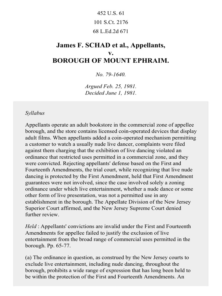 James F. SCHAD Et Al., Appellants, v. Borough of Mount Ephraim PDF