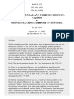 Minneapolis Star & Tribune Co. v. Minnesota Comm'r of Revenue, 460 U.S. 575 (1983)