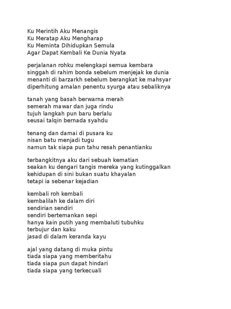 Ku Merintih Aku Menangis Pdf