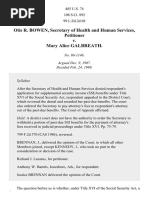 Bowen v. Galbreath, 485 U.S. 74 (1988)