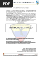 Reglamento Oficial de Ecuavoley 2015